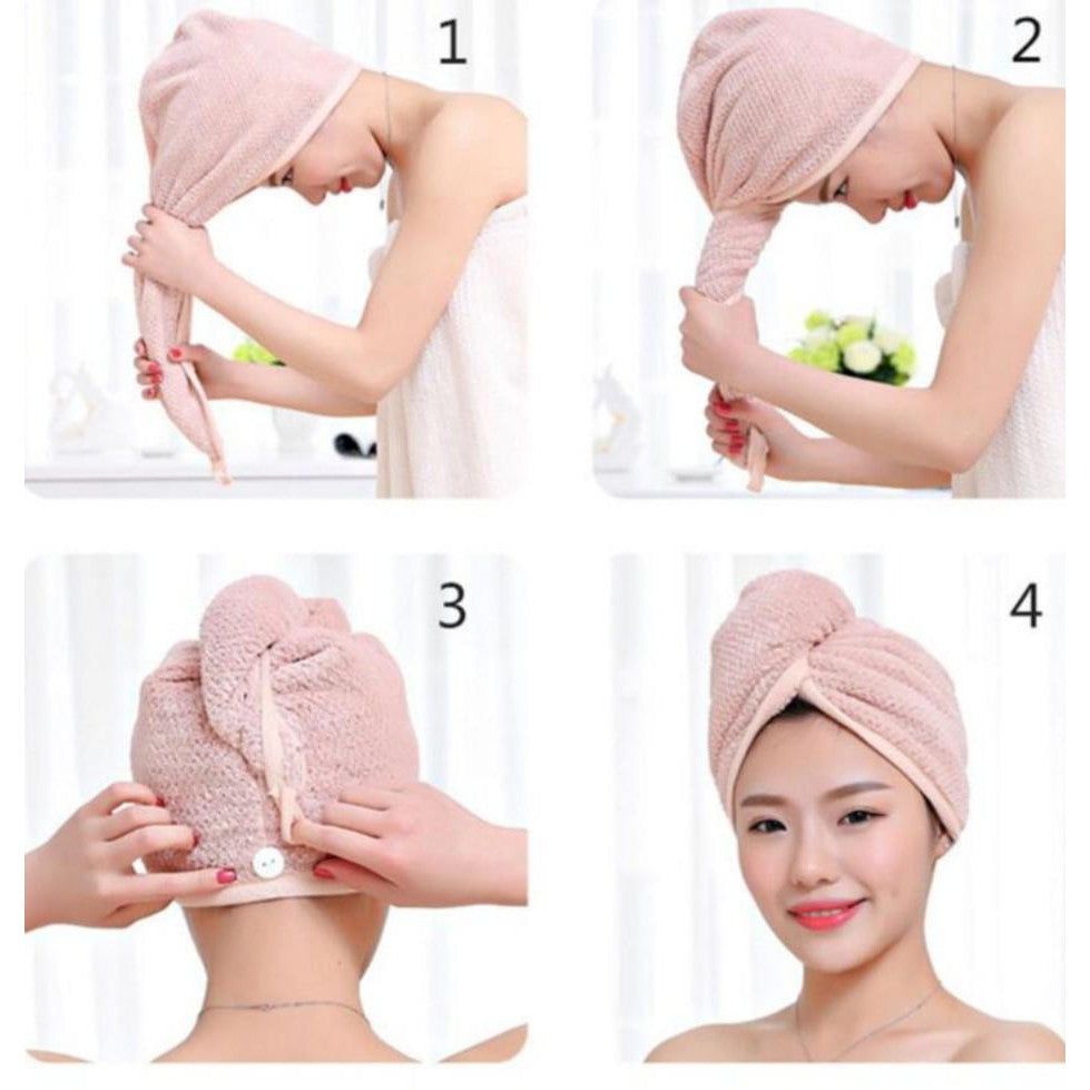 كب مايكروفايبر لتنشيف الشعر 🧖♀️✨